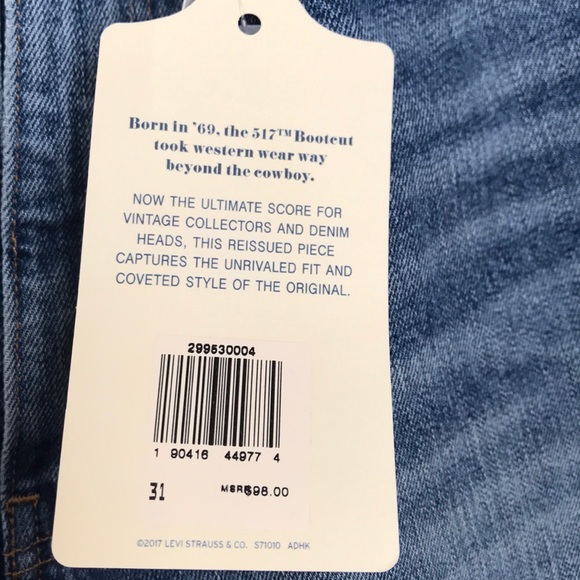NWT Levi’s 517 Bootcut Cropped Jeans - Picture 6 of 8